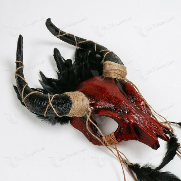 Devil Animal Skull Headpiece Costume Masquerade - Picture 3 of 5